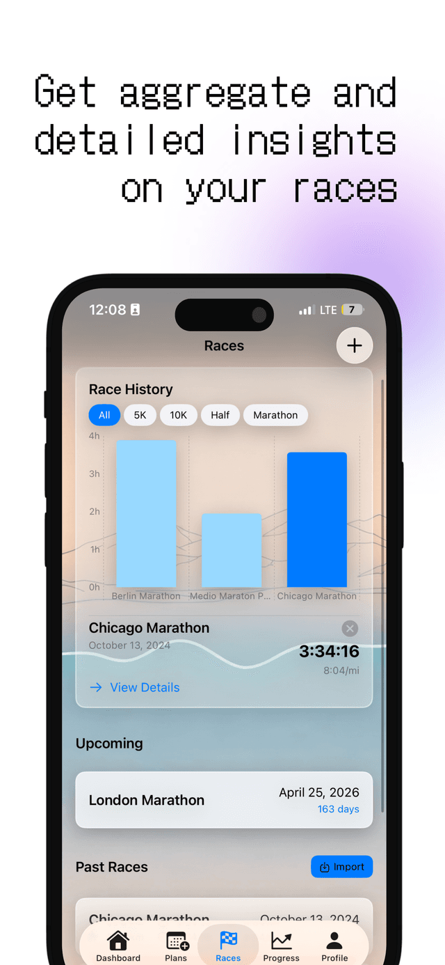 MarathonOS — Get aggregate and detailed insights on your races