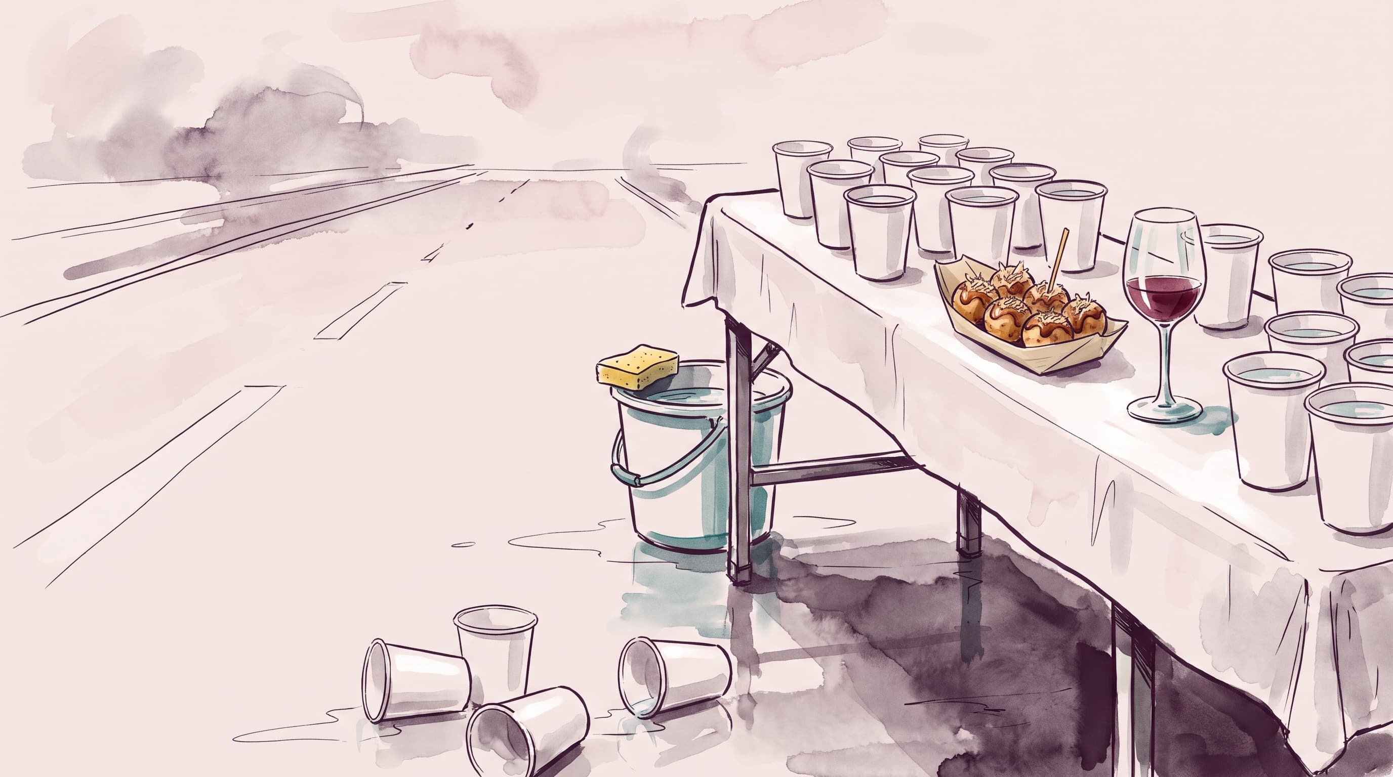 What Marathon Aid Stations Serve, From Gels to Takoyaki